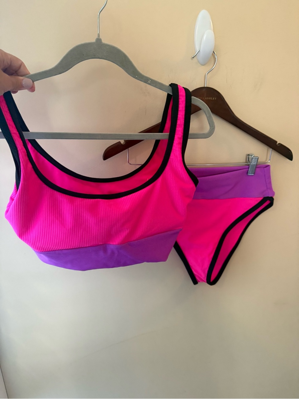 Lain Snow Two-Piece swim Swimsuit โ neon pink purple